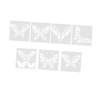 HOMSFOU 7PCS Reusable Drawing Stencils Butterfly Shape DIY Painting Templates for Classroom Crafts Art Projects Safe for Boys