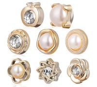 HOMSFOU 8 Pcs Magnetic Hijab Pins No Sew Button Scarf Magnets for Women Secure Veil Weights Multi Purpose for Clothes Effortless Hold Easy Detach