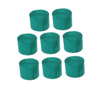 HOMSFOU 8 Rolls Paper Streamers Party Garland Crepe Paper Christmas Streamer Wedding Decor Colorful Gold Christmas Ribbon Green