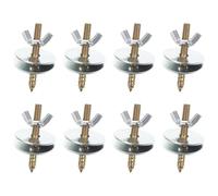 HOMSFOU 8 Sets Metal Bird Cage Screws Kit with Nuts and Gaskets for Small Pet Cage Easy to Store and Carry for Fixing Perches and Platforms
