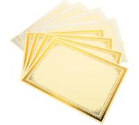 HOMSFOU 8 Sheets Blank Certificate Paper A4 Silver Foil Recognition Certificate Sheets Paper for School Office Shop Decoration