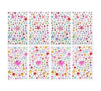 HOMSFOU 8 Sheets Craft Stickers Self-Adhesive Rhinestone Sticker DIY Acrylic Waterproof Effect Creative Rhinestone Style for Art Craft Scrapbook Decoration