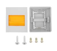 HOMSFOU 8-Way Indoor Din Rail Distribution Box with Window and Iron Base Electrical Power Distribution Protection Enclosure for Circuit Breakers