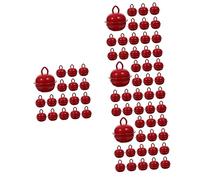 HOMSFOU 80 Pcs One Word Opening Bell Mini Bells Mini Accessories Miniture Decoration Christmas DIY Bells Christmas Tree Dog Charm Metal Craft Decorative Xmas Metal