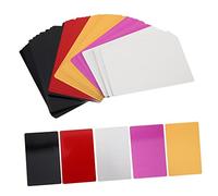 HOMSFOU 80pcs Aluminium Blank Business Cards for Engraving Multi Colour Metal Name Cards Gold Purple Silver Green Black Rose Gold Blue and Red for and Professional Use