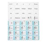 HOMSFOU 80pcs Music Note Flashcards for Beginners - Piano and Violin Teaching Supplies Rhythm Practice Tool - Music Theory Learning Cards