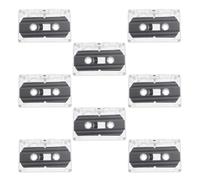 HOMSFOU 8pcs 30 Minute Blank Cassette Tapes with Plastic Case for Music and Speech Recording, Portable and Versatile Use for Diy, Celebration, Teaching, and Voice Recording