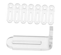 HOMSFOU 8pcs Clear Acrylic Right Angle Brackets Small Shape Corner Braces Multi Purpose Fasteners for Window Cabinet Table Furniture Display Box Support