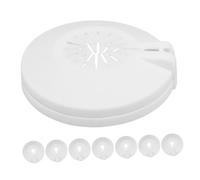 HOMSFOU 8pcs Fire Sprinkler Head Cover Plate White Plastic Detachable Structure Decorative Fire Sprinkler Head Skirt Universal Trim Ring for Office and Settings