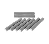 HOMSFOU 8pcs Flexible Velvet Jewelry Drawer Dividers with 10cm X 1.5cm round Foam Inserts Gray Velvet Jewelry Organizer for Earrings and Necklaces for Bedroom and Travel
