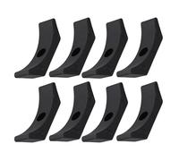 HOMSFOU 8pcs Heavy-duty Horizontal Dumbbell Rack with Easy Assembly, Black Pp Material, Space-saving Dumbbell Shelf for Home Gym, Supports to 200 Pounds Weight Storage Stand