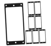 HOMSFOU 8pcs Humbucker Pickup Mounting Ring, Pickup Plastic Frame, Black Abs, Curved Slant Edge, 4x1.8x0.3, for Electric Bass Guitar, DIY Guitar Replacement