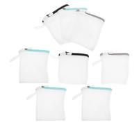 HOMSFOU 8pcs Laundry Delicates Mesh Bags Set Thickened Polyester Mesh Washing Bags and Small Garments Suitable for Washing Machine and Travel Random Color