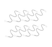 HOMSFOU 8pcs Metal Hanging Chains with Hooks for Bird Feeder Hanger Plant Chains for Hanging Baskets Billboards Durable Polished Finish for Indoor Use