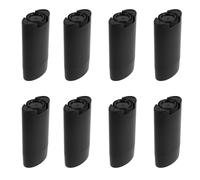 HOMSFOU 8pcs Oval Empty Deodorant Stick Bottles in Black Plastic with Twist Mechanism and Messfree Refilling for Travel and DIY Refillable Balm Containers
