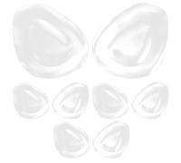 HOMSFOU 8pcs Shoe Inserts Nonslip Forefoot Pads Gel Soft Insole Pads Alleviate Additional Padding for High Heels Flats Men Women 3.30x2.67x0.20in