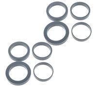 HOMSFOU 8pcs Silicone Rolling Pin Bands Thickness Spacers for Dough Control, Grey Adjustable Ring Guides for Baking Cookies, Cakes, and Pastries in Kitchen