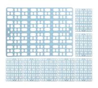 HOMSFOU 8pcs Small Animal Floor Mats with Hole Design for Rabbit Cage, Light Blue Pet Foot Pads Suitable for Hamster and Guinea Pig Habitats