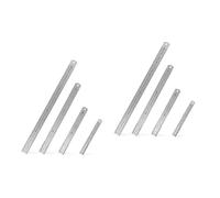 HOMSFOU 8pcs Stainless Steel Measuring Rulers Double-sided Scale Design for School Office Accurate Measurement Tool Handicraft Use