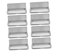 HOMSFOU 8pcs Tinplate Pencil Case Hinged Storage Box Metal Pen Organizer Rectangular Tin Pencil Case for Office School Supplies