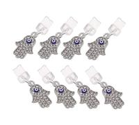 HOMSFOU 8pcs Type-c Dust Plugs with Blue Evil Eye Pattern Anti-dust Usb-c Port Protectors for Mobile Phones Soft and Durable Charging Port Stoppers for Multiple Devices