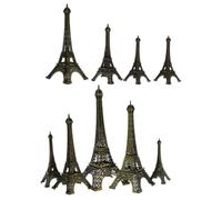 HOMSFOU 9pcs Mini Eiffel Tower Figurine, Eiffel Tower Statue, Iron, Cake Topper, Party and Table Centerpiece Decoration