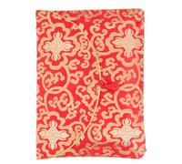 HOMSFOU A4 File Envelopes Card Envelopes Brocade with Knot Closure, Large A4 Size for Buddhist Scriptures and Chinese Customs, Red