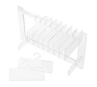 HOMSFOU Acrylic and Nail Display Garment Board with Hanger Art Shape High Transparency Nail Tips Display Stand for Use Salon Desktop