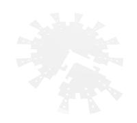 HOMSFOU Acrylic Clock Face Stencil 30cm Circular Clock Dial Template for DIY Woodworking Inlay Guide Tool with Numerical Markings for Home Decoration