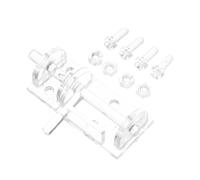 HOMSFOU Acrylic Mini Door Bolt Latch with Screws, Self-Adhesive Security Lock Hasp for Cabinet, Closet, and Sliding Barn Door Safety in Home and Office