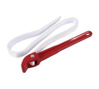 HOMSFOU Adjustable Aluminum Strap Wrench for Oil Filters and Shower Heads Lightweight Canvas Belt Plumbing Tool with Ergonomic Non-Slip Grip for Mechanics and DIY Enthusiasts