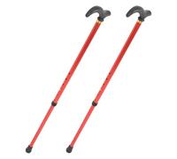 HOMSFOU Adjustable Height Collapsible Walking Cane Lightweight Aluminum Alloy 2pcs Retractable Walking Stick with Stability Support for Seniors Suitable for Hiking and Camping