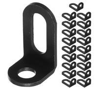 HOMSFOU Adjustable L Shaped Corner Braces 1.2X0.8X0.7 Inch Metal Angle Brackets for Wood Furniture Cabinet Shelf Reinforcement DIY Projects