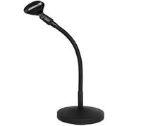 HOMSFOU Adjustable Metal Microphone Stand for Tabletop Use, Black Compact Design with Shaking Reduction, Sturdy Professional Mic Stand for Home and Studio Settings