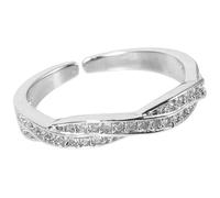 HOMSFOU Adjustable Open Fashion Statement Jewellery with Shiny Zircon Design for Women Smooth Feeling Copper Band Suitable for Parties and Daily Use