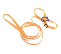 HOMSFOU Adjustable Orange Lizard Harness Reptile Hauling Cable Lightweight High Grade Nylon Training Harness for Outdoor Bearded Dragon and Chameleons