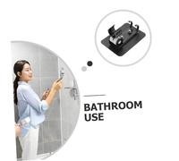 HOMSFOU Adjustable Shower Head Holder Bracket with Rotation Black Shower Nozzle Fixing Base for Handheld Bathroom Sprayers Compatible with Standard