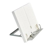 HOMSFOU Adjustable Tabletop Book Stand White Reading Rack Multi-Angle Support for Cookbooks Recipe Holder Household Desktop Display for Home Office Dorm Library