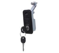 HOMSFOU Adjustable Zinc Alloy Cabinet Door Lock with Keys Hand Operated Lever Lock for Rv Boat Toolbox Security Sleek Black Finish Installation