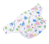 HOMSFOU Adult Reusable Cloth Diapers with Snap Closure, Washable Breathable Polyester Incontinence Underwear for Men and Women, Plus Size Leakproof Protective Briefs for Overnight Care