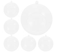 HOMSFOU Air Plant Holders Hanging 6 Pcs Acrylic with 5.5Cm Opening, Decorative Plant Pots for Indoor Hanging and Garden Display