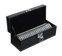 HOMSFOU Airtight Coin Storage Box Protective Organizer for Collectors Beginners and Experts Displaying and Safeguarding Collectible Tokens and Medal Capsules