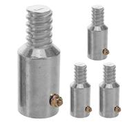 HOMSFOU Aluminum Screw Thread Connectors Lightweight Aluminum Alloy and Iron Construction 4pcs with American Thread Design for Metal and Wood Poles Suitable for Furniture Making