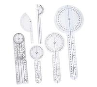 HOMSFOU Angle Ruler Plastic Goniometer Kit 6pcs for Accurate Joint and Limb Measurement in Rehabilitation and Medical Evaluation