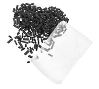 HOMSFOU Aquarium Filter Media Bag with Activated Charcoal for Betta Tanks | Black Mesh Bag, Freshwater and Saltwater Use, Removes Impurities, Sustained Filtration for Sumps