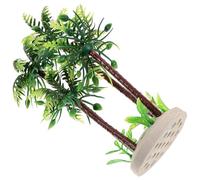 HOMSFOU Artificial Aquarium Palm Tree Decor Miniature Faux Palm Trees Fish Tank Plant Decoration Set of 4 for Freshwater Tank Scenery