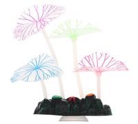 HOMSFOU Artificial Lotus Leaf Fish Tank Decoration Fish Tank Landscape Decor Simulation Lotus Foliage Decor Resin Silicone 2.75x1.38x3.93inch Indoor Gardens