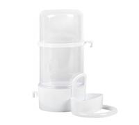 HOMSFOU Automatic Hamster Feeder for Small Pets, Refillable Plastic Food Dispenser with Bowl, 13x13x15cm Self-dispensing Feeder for Guinea Pigs and Hamsters at Home