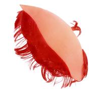 HOMSFOU Bald Samurai Wig Cosplay Accessory for Men Easy-Use Comfortable Bald Cap for Halloween Parties and Comedy Performances