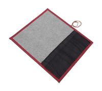 HOMSFOU Bamboo Pencil Bag Pencil Case Roll up Pen Holder Compartments Art Supply Organizer for Students Artists Travel Case